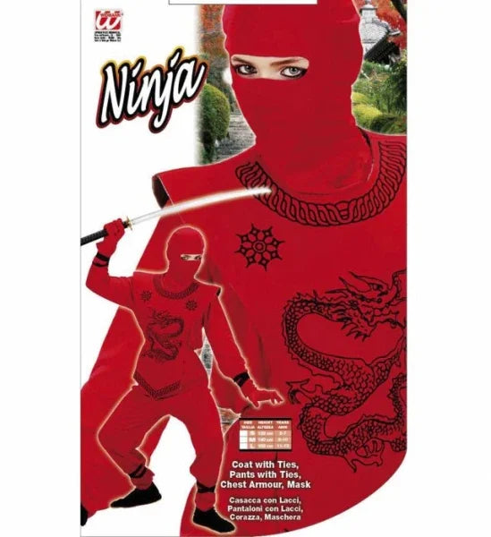 Disfraz de Ninja Dragón Rojo para Niño INFANTILES Widmann